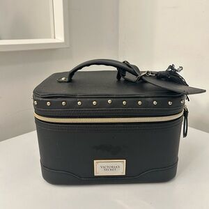 Victoria's Secret Black Studded Cosmetic Case